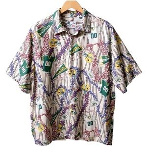 Sun & Turf NFL Green Bay Packers Hawaiian Shirt Mens Large
